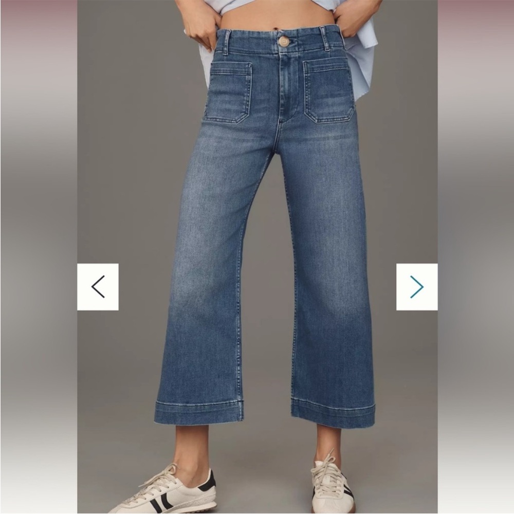 **NWT** The Colette Crop High-Rise Wide-Leg Jeans by Maeve